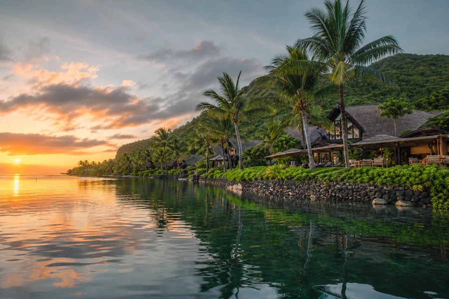Luxury tropical resort terrace in Poyais