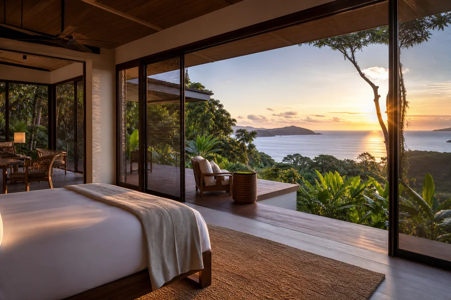 Luxury tropical resort terrace in Poyais